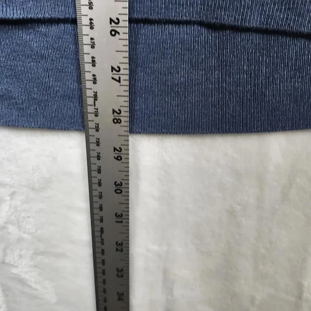 Banana Republic XL Vtg Blue Striped Lightweight Sweater Cotton‎ Nylon Blend